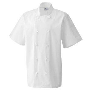 Premier Mens Short-Sleeved Chef Jacket / White